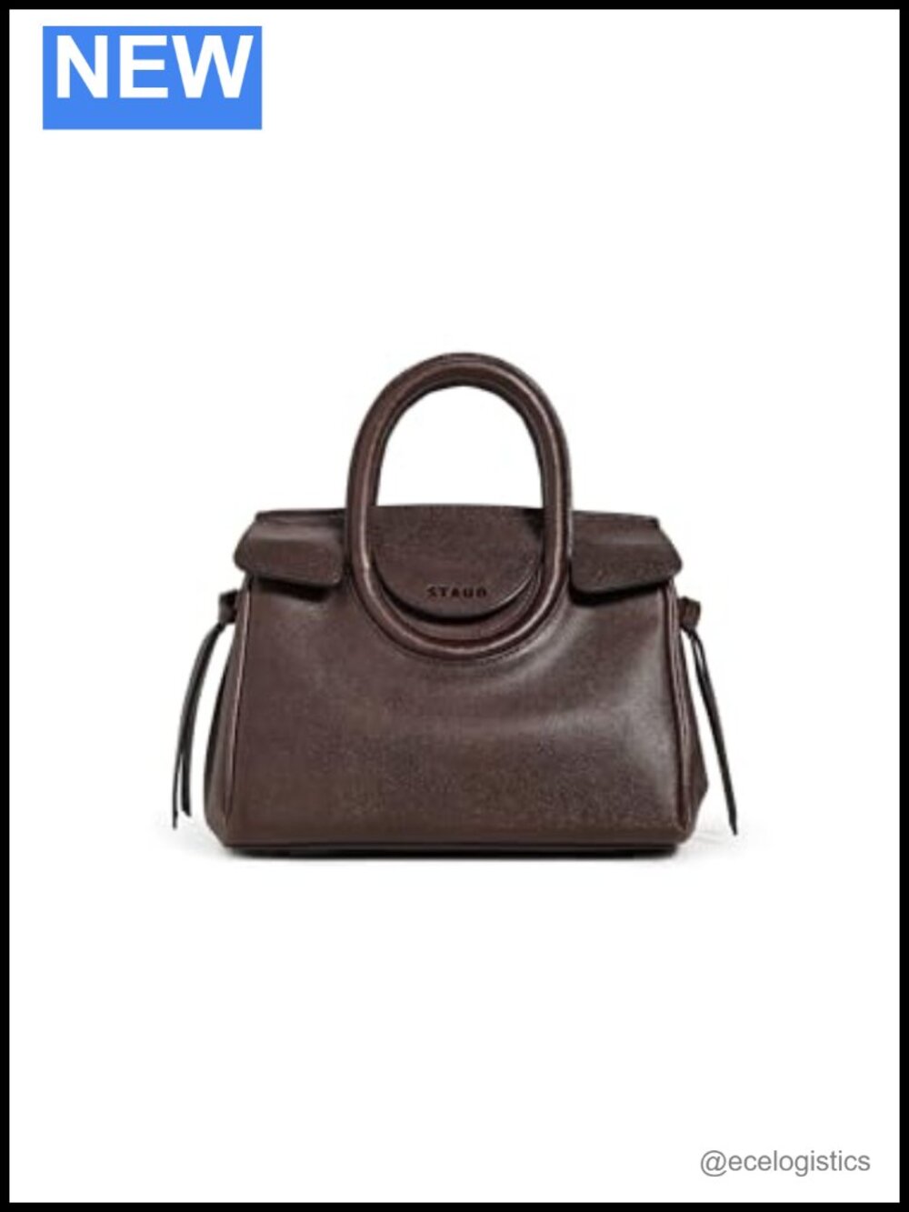 Cowhide Leather Mini Carryall Satchel with Knot Details